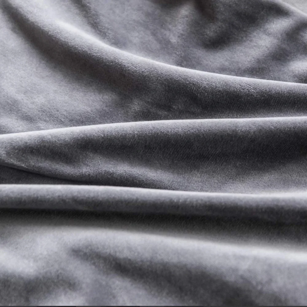 Luxury Home | Elegant Grey Flanged Edge Soft Velvet Lumbar Throw Pillow Covers
